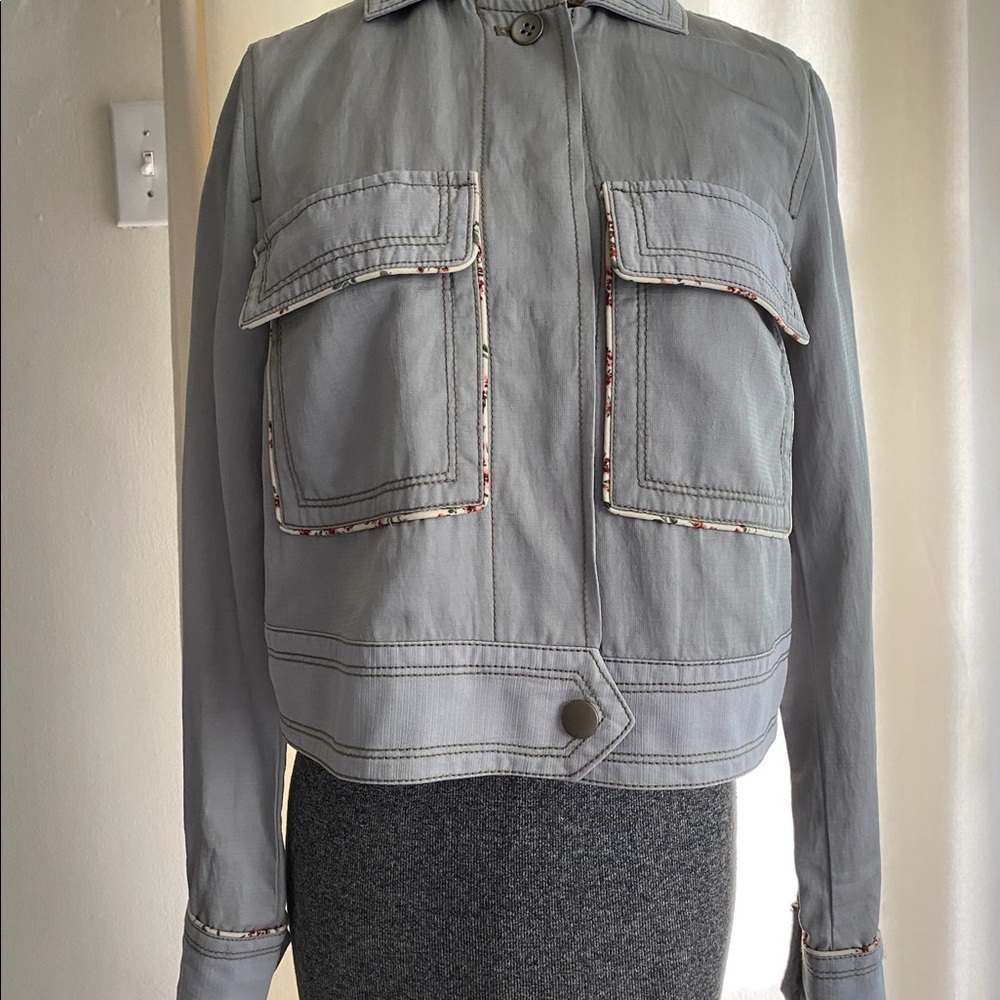 Anthropologie linen and cotton jacket XS